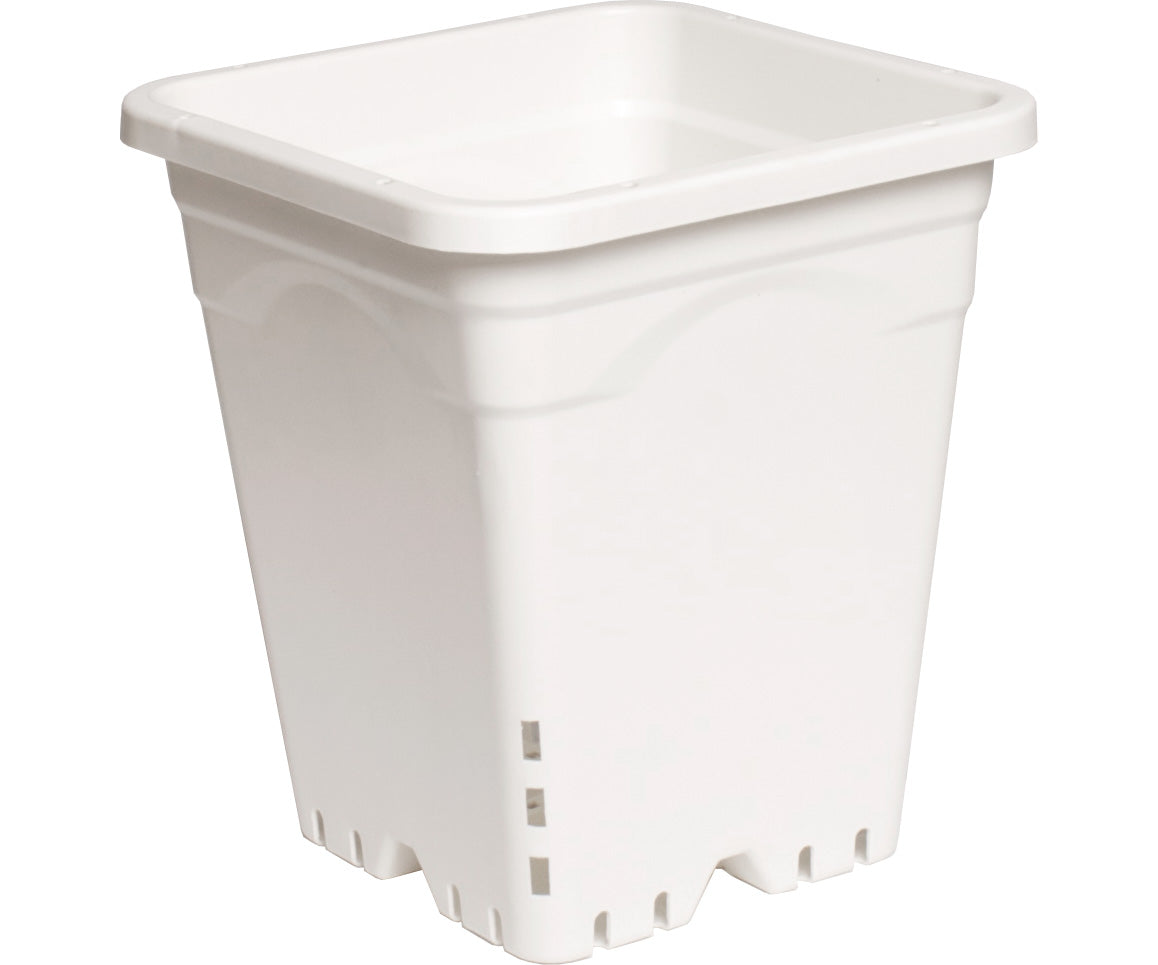 10 inch white plastic planter Active Aqua 9"x9" Square White Pot, 10" Tall, Pack of 24