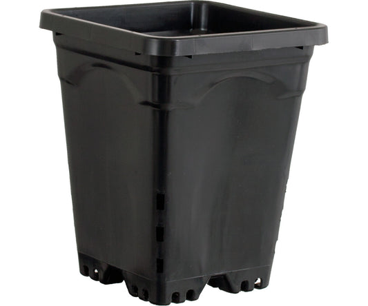 9" x 9" Square Black Pot, 10" Tall, case of 24