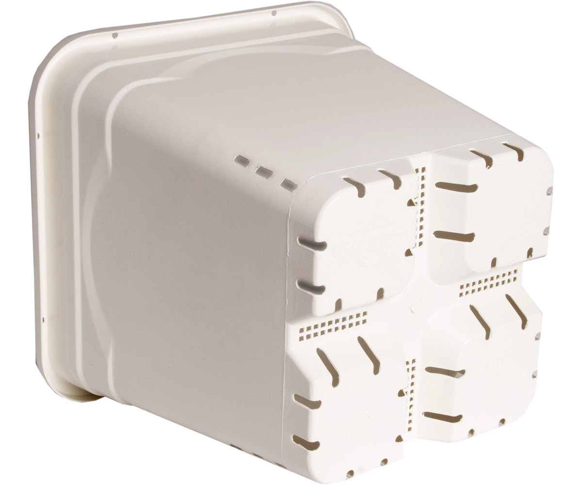 12" x 12" Square White Pot, 12" Tall, case of 24