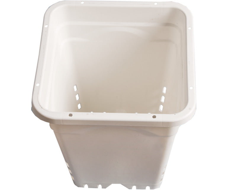 12" x 12" Square White Pot, 12" Tall, case of 24