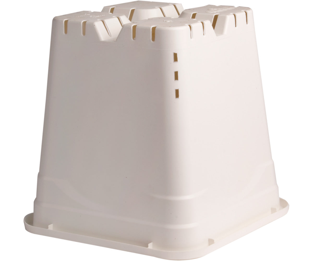 12" x 12" Square White Pot, 12" Tall, case of 24